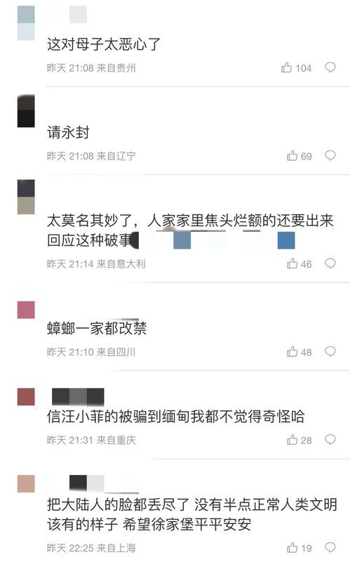 網友見狀紛紛狠批「這對母子太噁心了」、「把大陸人的臉都丟盡了，沒有半點正常人類文明該有的樣子」。 圖：翻攝自微博