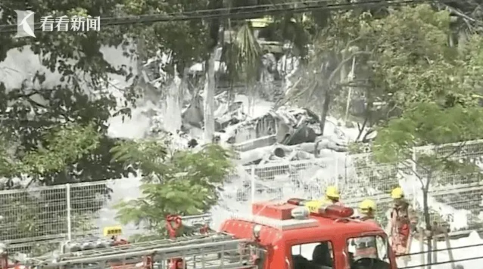 2004年美軍直升機在宜野灣市沖繩國際大學墜落事故。 圖：翻攝陸網/看看新聞