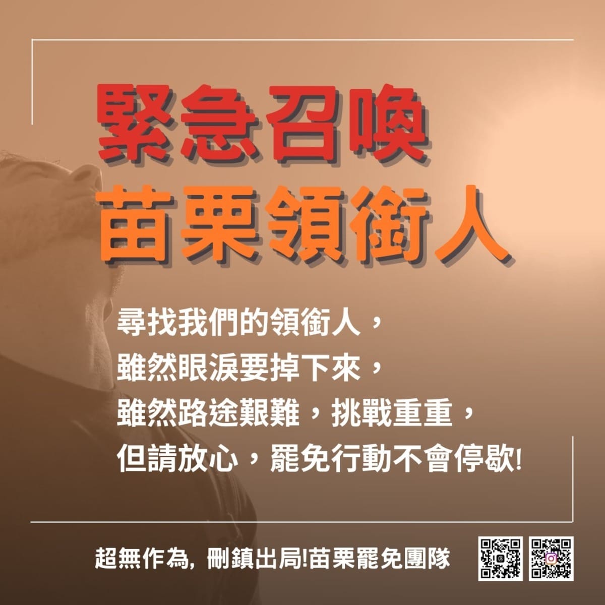 罷免藍委邱鎮軍的罷免團體急徵罷免領銜人。 圖:翻攝自Threads