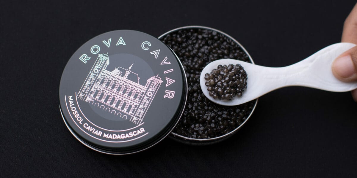 來自非洲馬達加斯加的魚子醬品牌 Rova Caviar。 圖：截自「x」@AfricaFactsZone