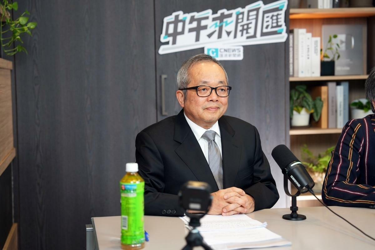 前行政院副院長施俊吉12日接受主持人黃光芹《CNEWS匯流新聞網》政論live直播節目《中午來開匯》訪問。 圖：CNEWS匯流新聞網提供