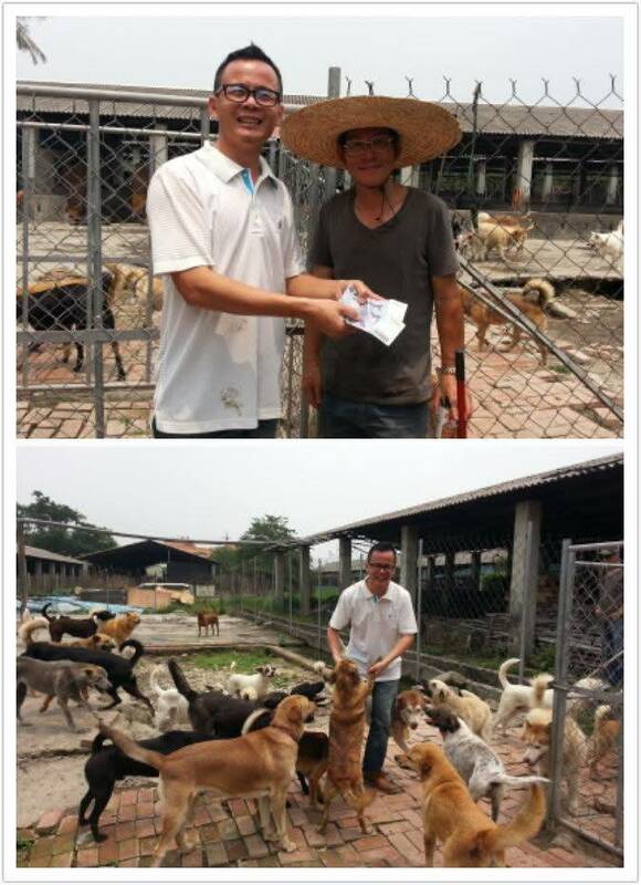 吳建智的愛心，不只對人，也廣被流浪動物。看到野外缺乏食物來源的流浪動物，便設法餵食，並帶去結紮，解決流浪動物氾濫問題。 圖：吳建智提供