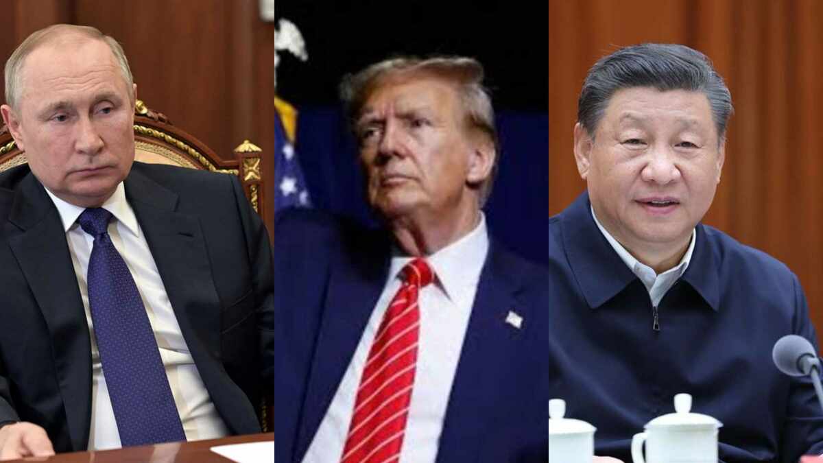 美國總統川普（Donald Trump）和中國國家主席習近平、俄羅斯總統普丁（Vladimir Putin）。 圖:翻攝自X(新頭殼合成)
