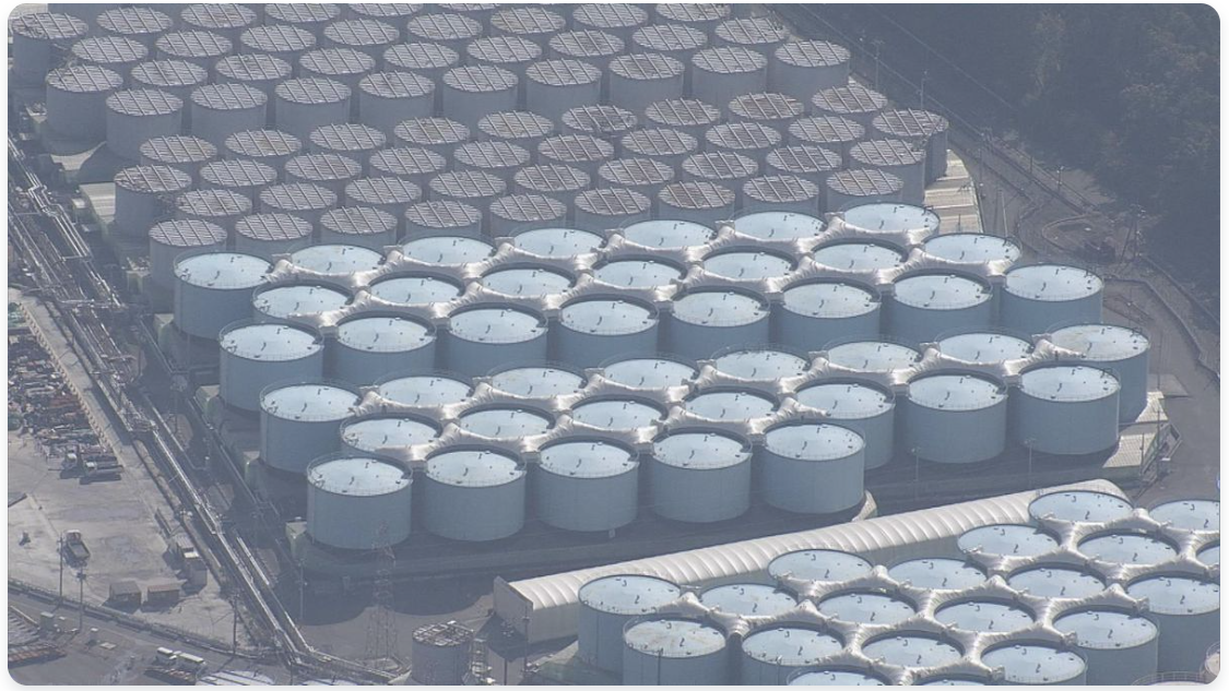 東京電力公司（TEPCO）開始拆除福島第一核電站內因排放核污染水而騰空的部分儲罐。 翻攝自 央視網