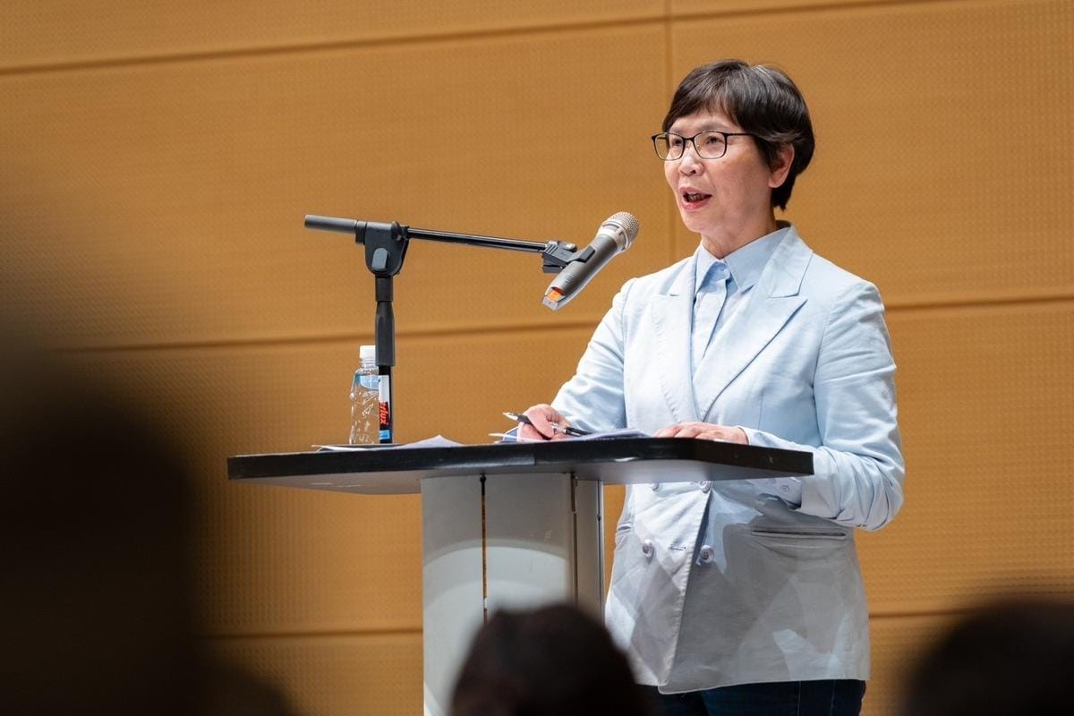 爭取民眾黨主席補選的前立委蔡壁如。 圖：民眾黨 ／ 提供