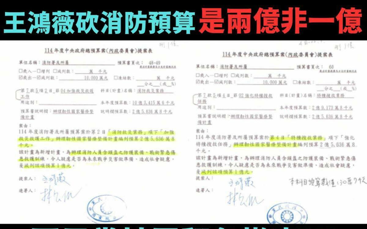 事實俱在！吳思瑤PO立院公文書 批藍白政客都欠消防救災人員一個道歉