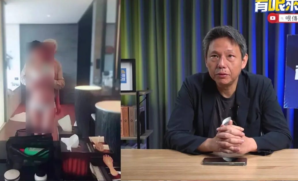 名嘴謝寒冰指控曹興誠有中國小三，並在臉書PO出可疑的親密合照。 圖：翻攝謝寒冰臉書
