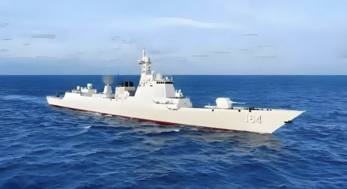 中國共軍 052D 「桂林艦」 現身台灣東北海域。 翻攝自 騰訊網