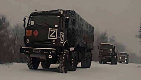 俄海軍810旅趁風雪天從俄境庫爾斯克攻入烏克蘭蘇梅地區。 圖 : 翻攝自騰訊網