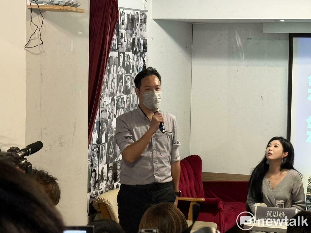 罷免藍委羅智強「大安強強滾」發言人林先生。 圖：周煊惠 / 攝