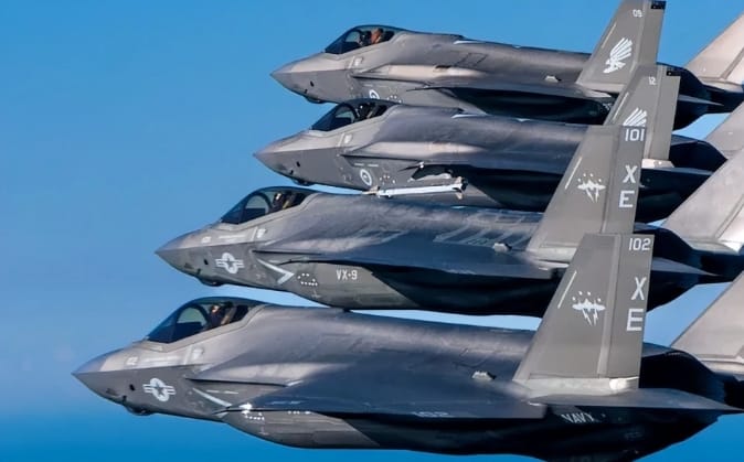 美軍F-35戰機機隊。 圖 : 翻攝自軍武大V