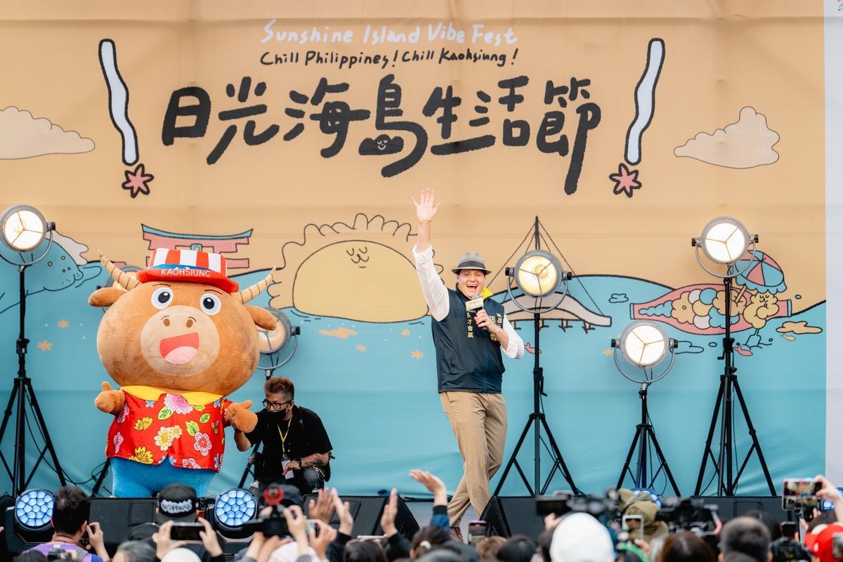 張子霖表示很高興能在日光海島生活節分享美國的人文風味。 圖：高雄市行國處/提供