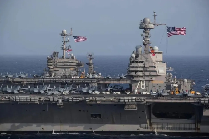 美軍航母艦隊。 圖 : 翻攝自US Navy