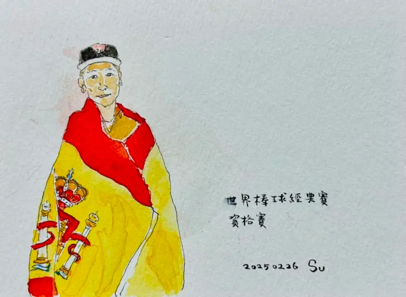 ▲有國師之稱的「台南Josh」披上西班牙國旗，場邊還驚見經典「666」護國神骰，西班牙接連暴傳失誤時網友直呼：「國師威武！」這種玄學的力量，甚至連國外球評都關注，封他為「詛咒人」。（圖／翻攝蘇俊賓臉書）