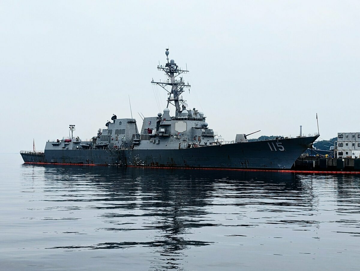 日本海上自衛隊護衛艦「秋月號」。 圖：翻攝「X」@scar_yuma