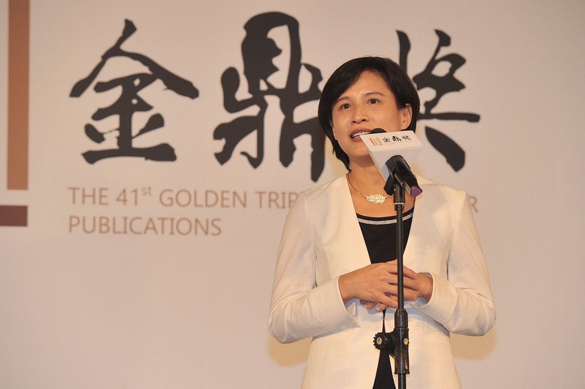 文化部長鄭麗君在金鼎獎典禮上，透露書市悄悄回春的好消息。 圖：文化部提供