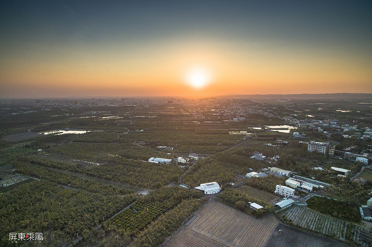 屏東平原夕陽 圖 : 翻攝自屏東乘風