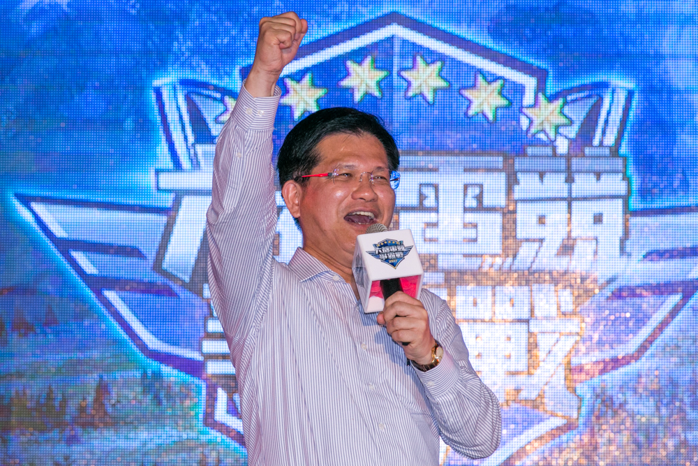 台中市市長林佳龍親臨現場為兩方選手加油打氣。 圖：主辦單位/提供