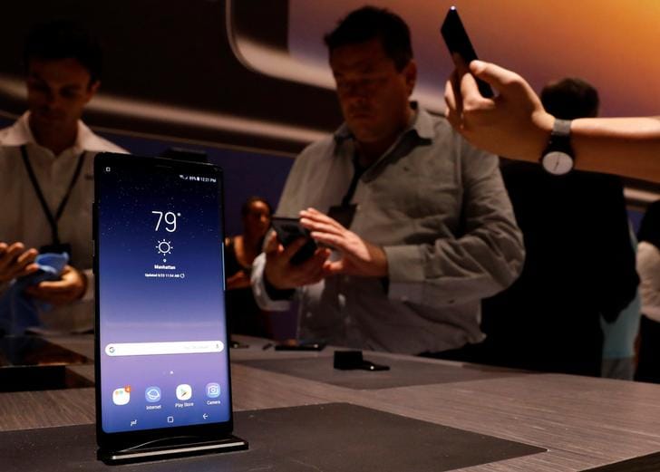 三星Note8售價929美元，是三星有史以來最貴的手機。 圖：達志影像/路透社