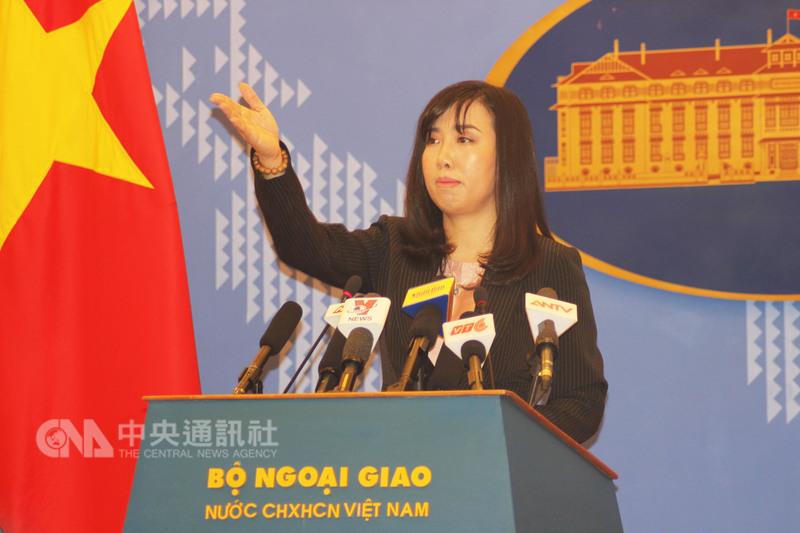 越南外交部發言人黎氏秋恆表示，台灣在南沙群島的太平島進行實彈射擊演習，是侵犯越南主權的行動，越方 對此堅決反對。 圖 : 中央社