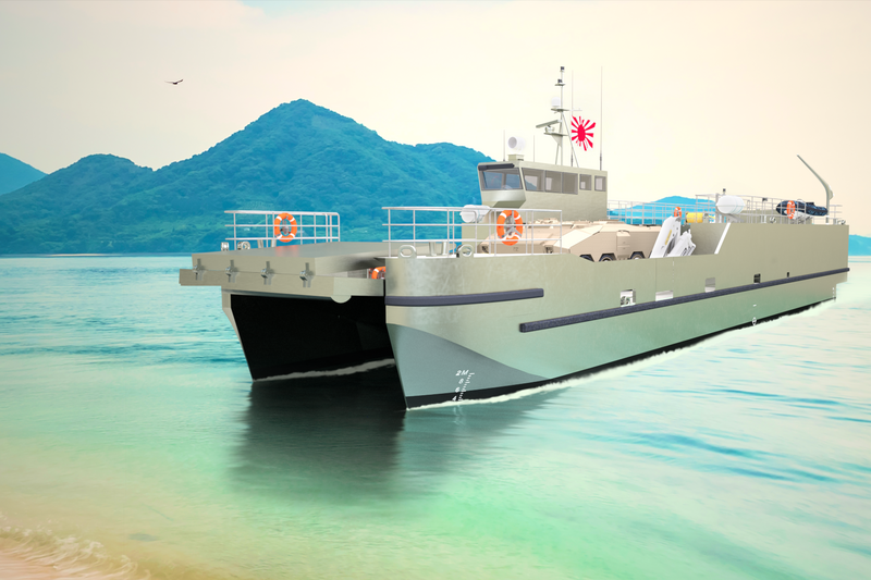 日本自衛隊新建快速登陸艇渲染圖。 圖：翻攝BMT公司網頁