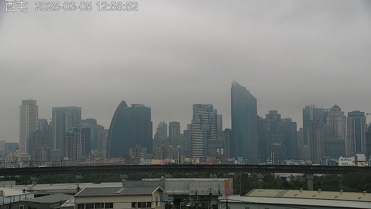 台中起霧即時影像。 圖：翻攝自空品監測網