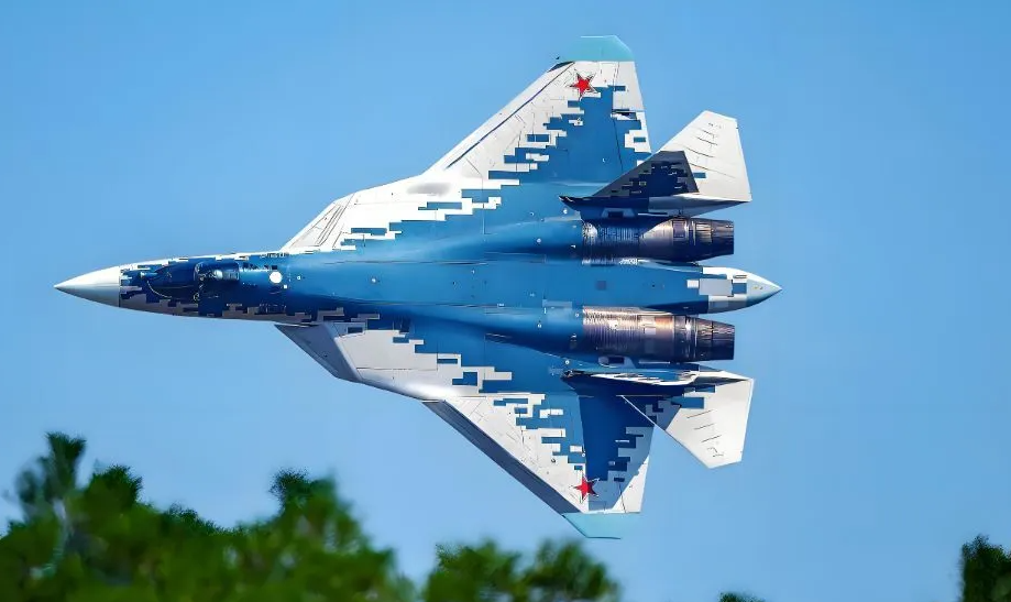 俄軍蘇-57 戰鬥機。 圖:翻攝自騰訊網