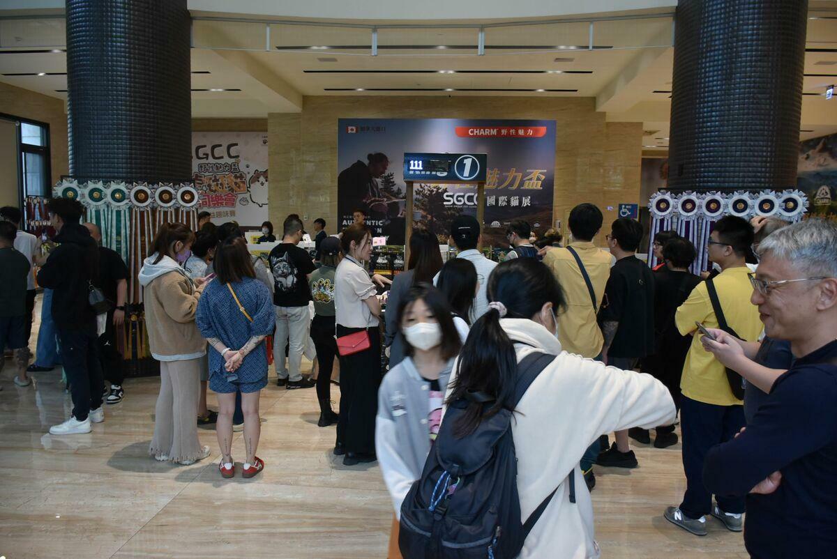 「SGCC國際貓展」吸引南台灣愛貓人士到場。 圖：孫家銘攝
