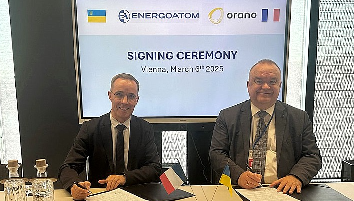 法國 Orano 與烏克蘭 Energoatom 簽署了鈾濃縮協議，支持烏克蘭能源生產。 圖：截自「x」@rainbow78521