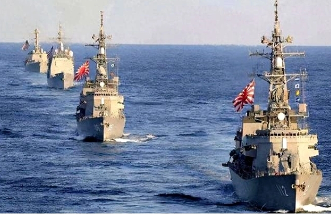 日本海上自衛隊艦隊。 圖 : 翻攝自星球調研室