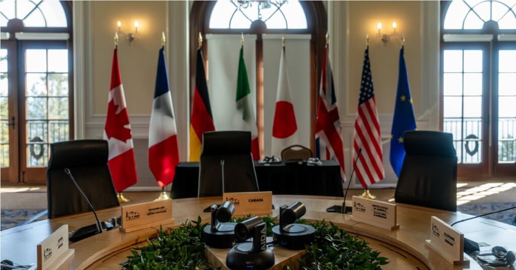 七大工業國集團外長會議場地。 圖：G7 X（前推特）