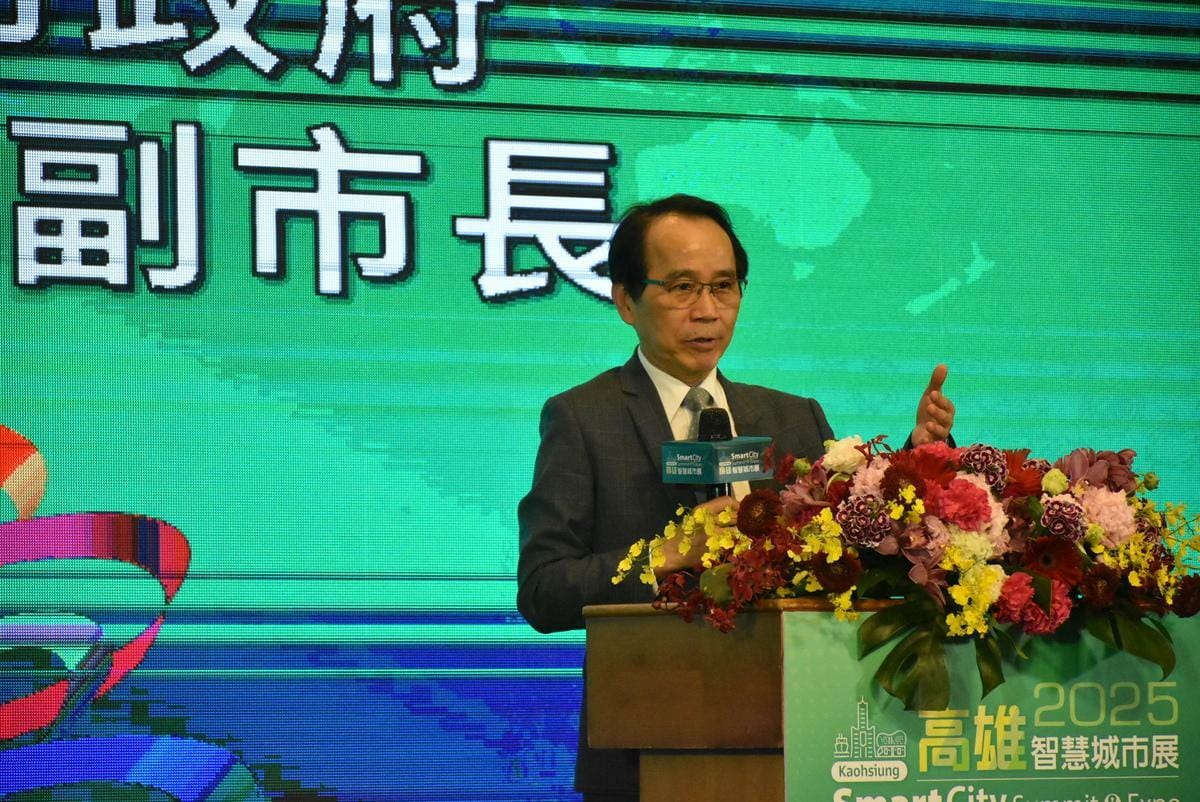林欽榮期許第四屆智慧城市論壇暨展覽展現智慧科技革新成果，邁向智慧產業新時代。 圖：孫家銘攝