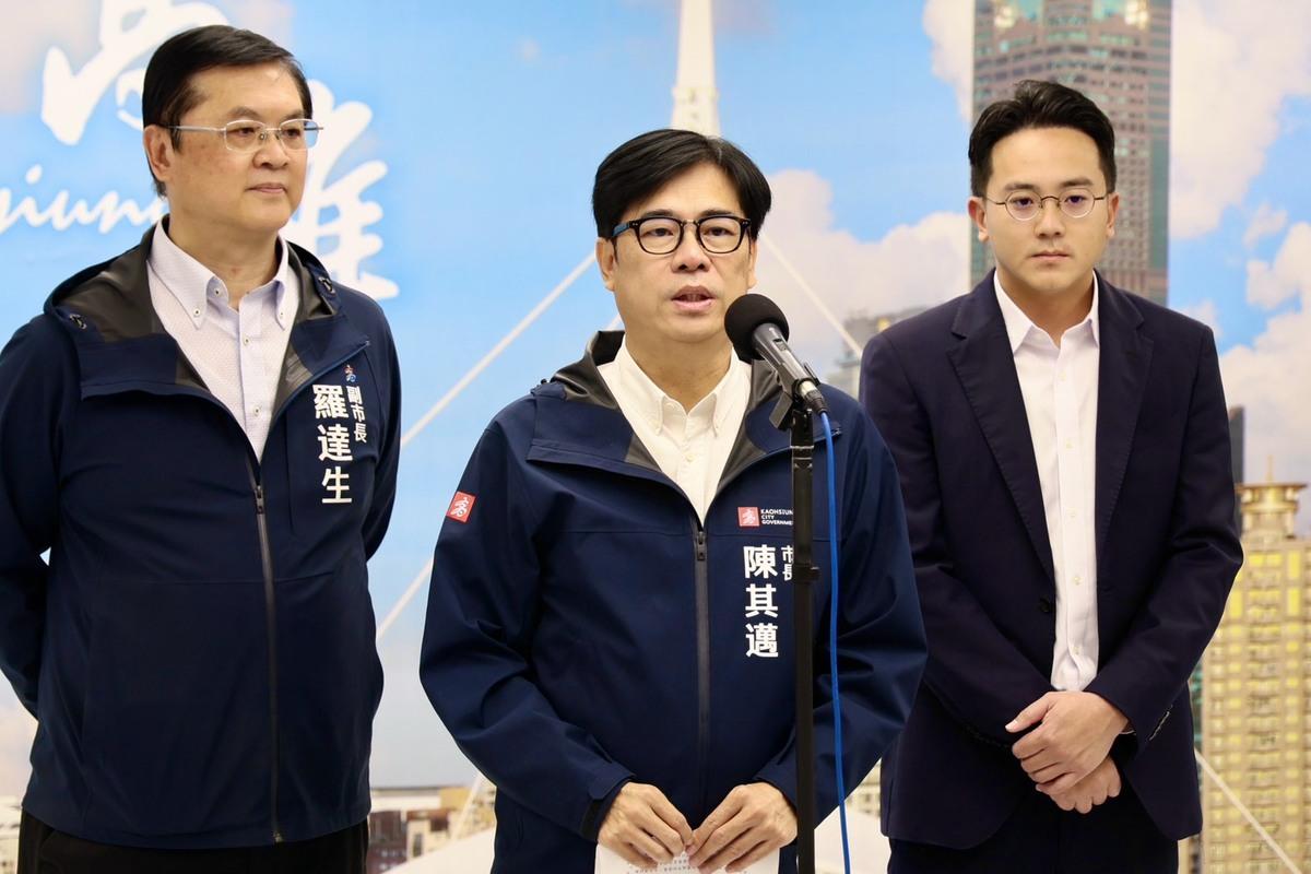 陳其邁(中)表示將受邀參加NVIDIA GTC 2025大會，並率市府團隊訪問美國西岸。 圖：高雄市政府/提供