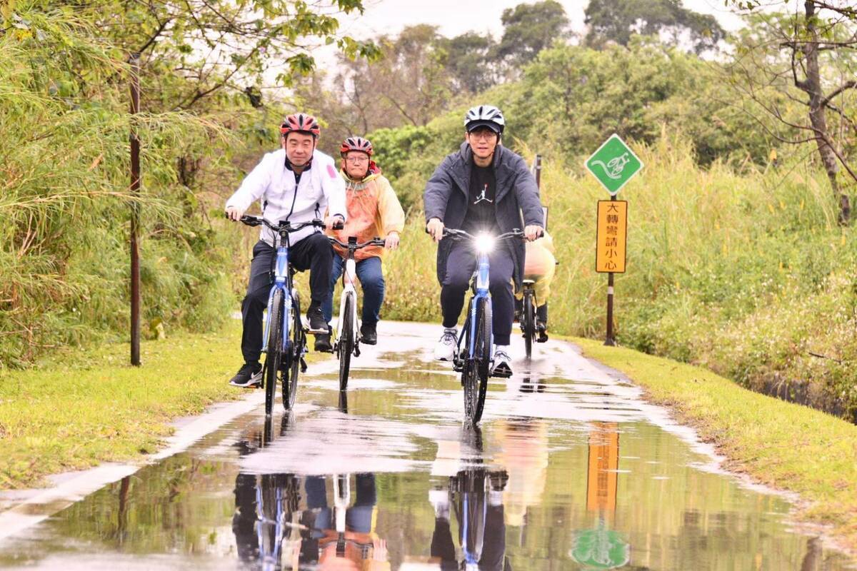 桃園大溪、龍潭及石門地區有不少自行車道。 圖：桃園市風景管理處/提供
