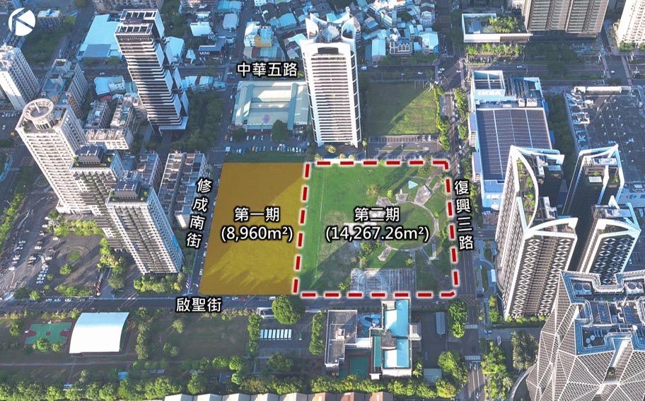 亞灣智慧公宅公辦都更案-基地位置圖。 圖：高雄市都發局/提供