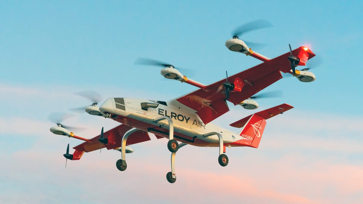 日本陸上自衛隊曾計畫引入的美國新創企業ElroyAir中型垂直起降（VTOL）無人機「Chaparral」。 圖：翻攝「X」@JGSDF_pr