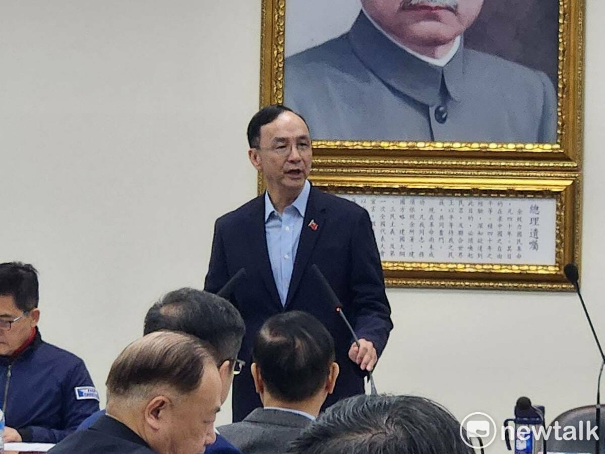 國民黨主席朱立倫主持國民黨中常會。 圖：黃建豪/攝（資料照）