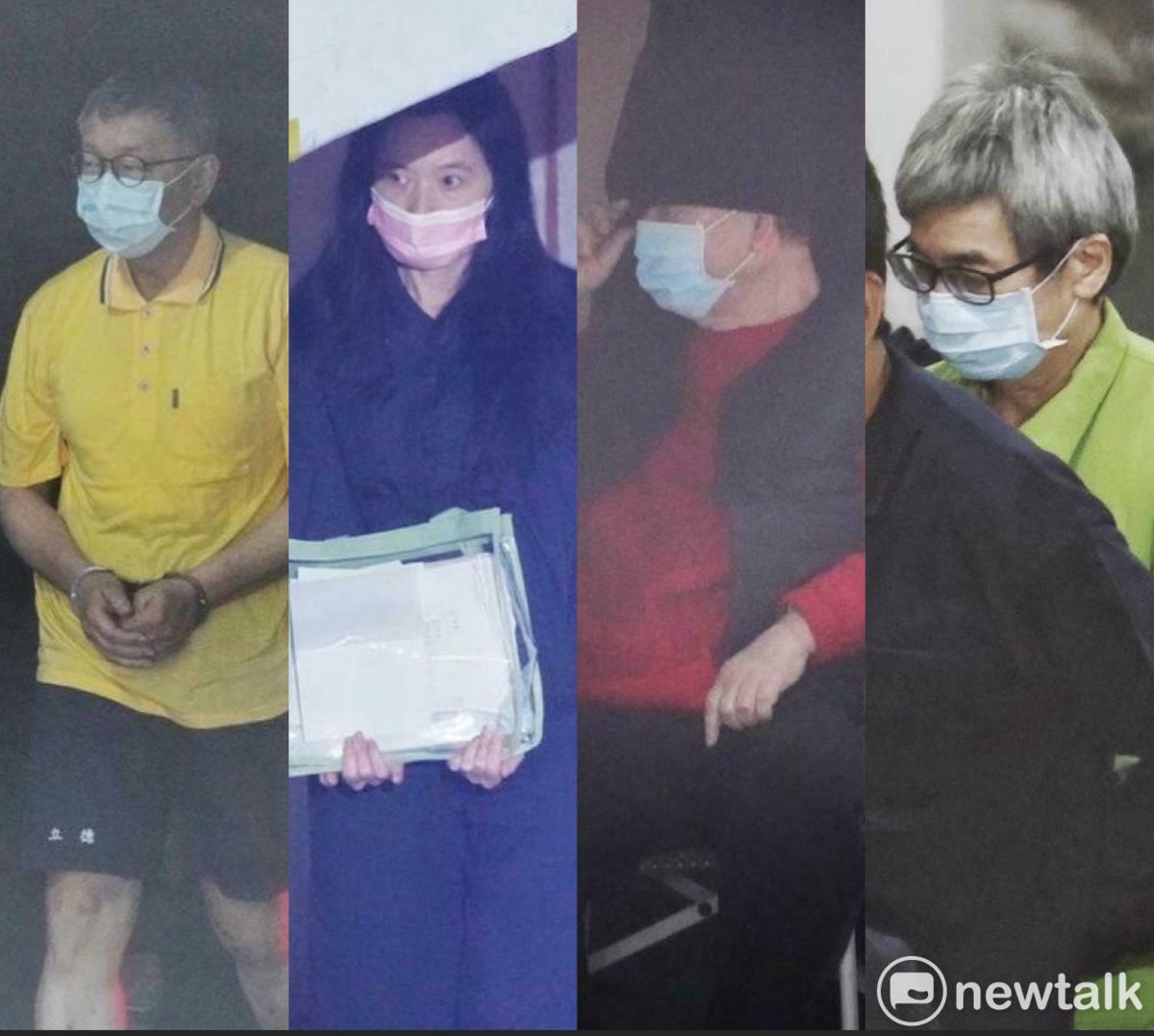 台北地方法院13日提訊前柯文哲、應曉薇、沈慶京、以及李文宗等4名在押被告到庭，與以獲緩起訴處分的鼎越開發前董事長朱亞虎進行交互詰問。 圖：張良一 / 攝（新頭殼合成照）