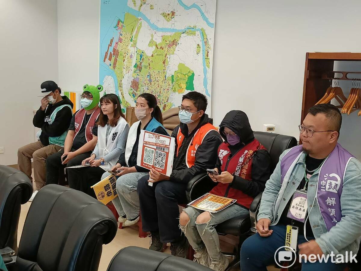中彰雲各個罷團代表出席記者會。 圖：唐復年/攝