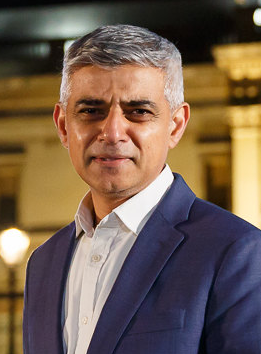 英國倫敦市長沙迪克汗認為，美國人申請英國公民身分的熱潮，與川普重返白宮有關。（圖為沙迪克汗） 圖：翻攝自維基百科