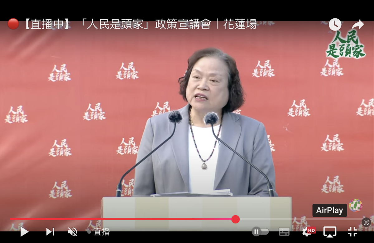 主計長陳淑姿 圖：翻拍自民進黨YouTube