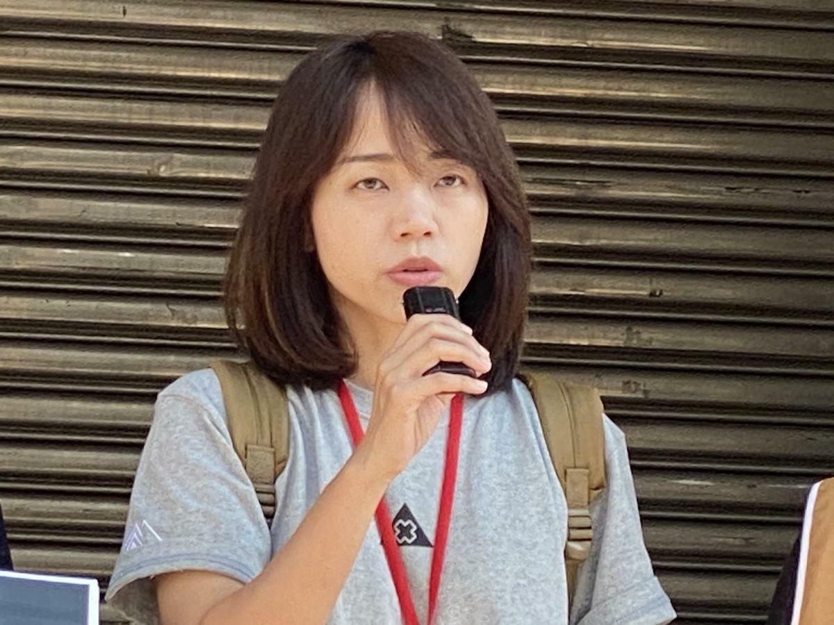 罷免王鴻薇志工「蔡卡羅」 圖：林朝億/攝