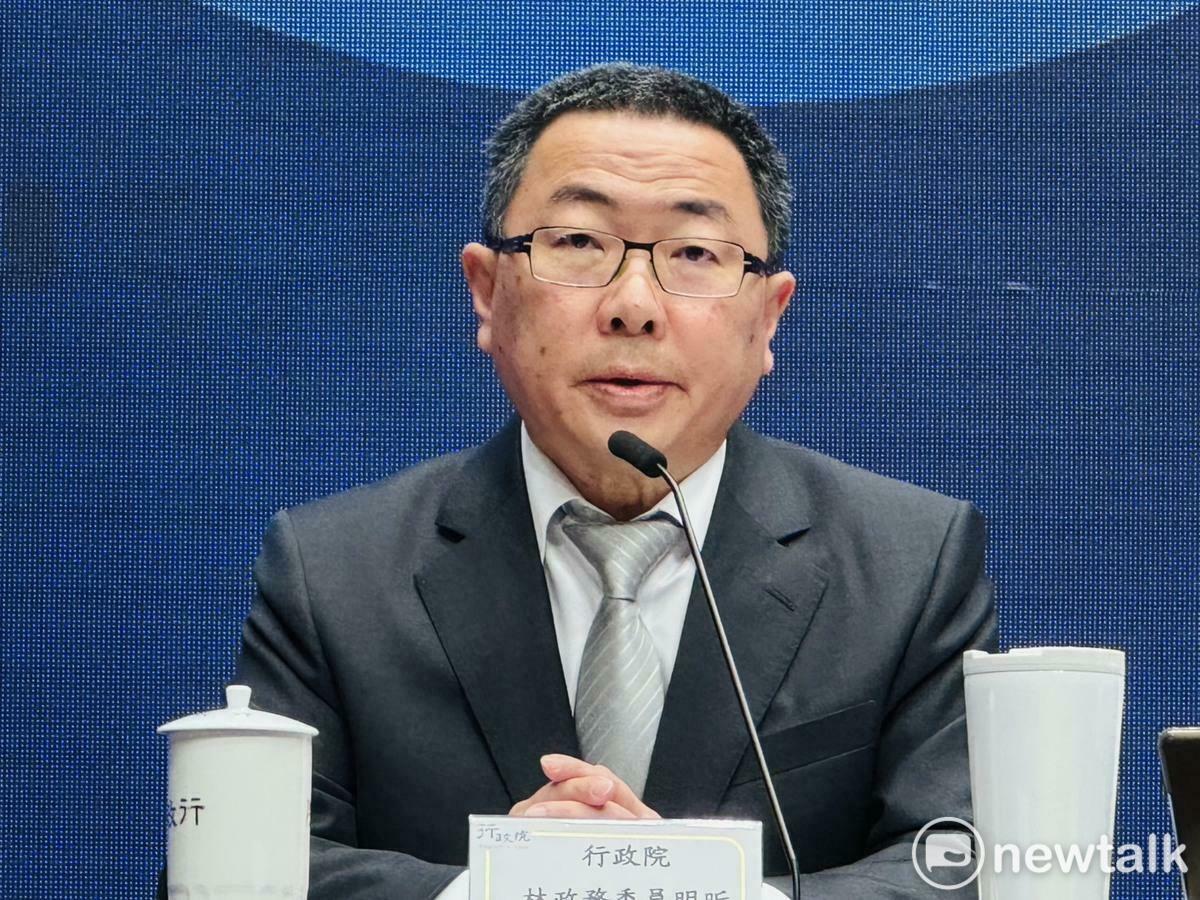 政務委員林明昕今（27）天強調，憲法早已提供可以限制言論自由的空間，但要符合憲法第23條的原則。 圖：謝莉慧/攝