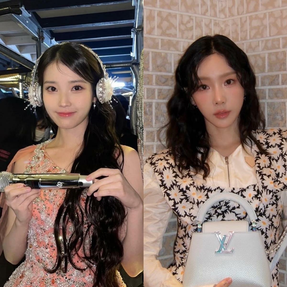 IU（左）率先捐出2億韓圜（約452萬元新台幣），少女時代成員太妍也捐出1億韓圜。 圖：翻攝自IU、太妍IG