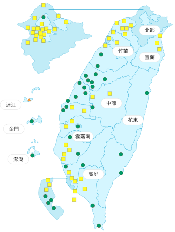 環境部發布各地空氣品質概況。 圖：環境部提供