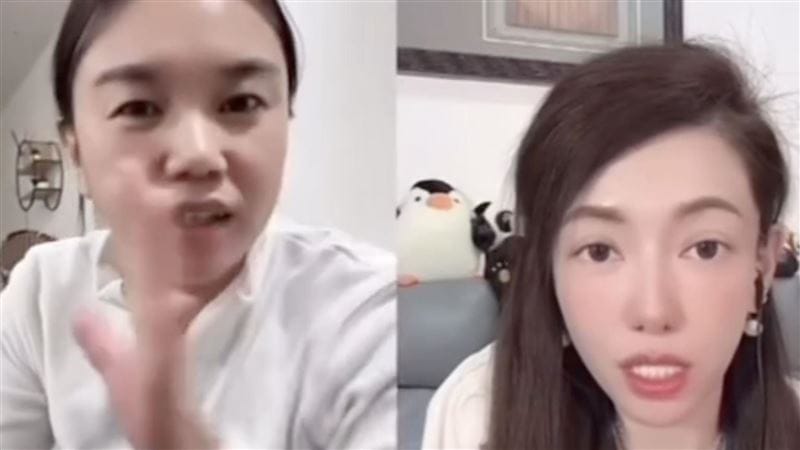 小微（左）和恩綺（右）因涉及武統言論遭廢止居留許可。 圖：翻攝自threads