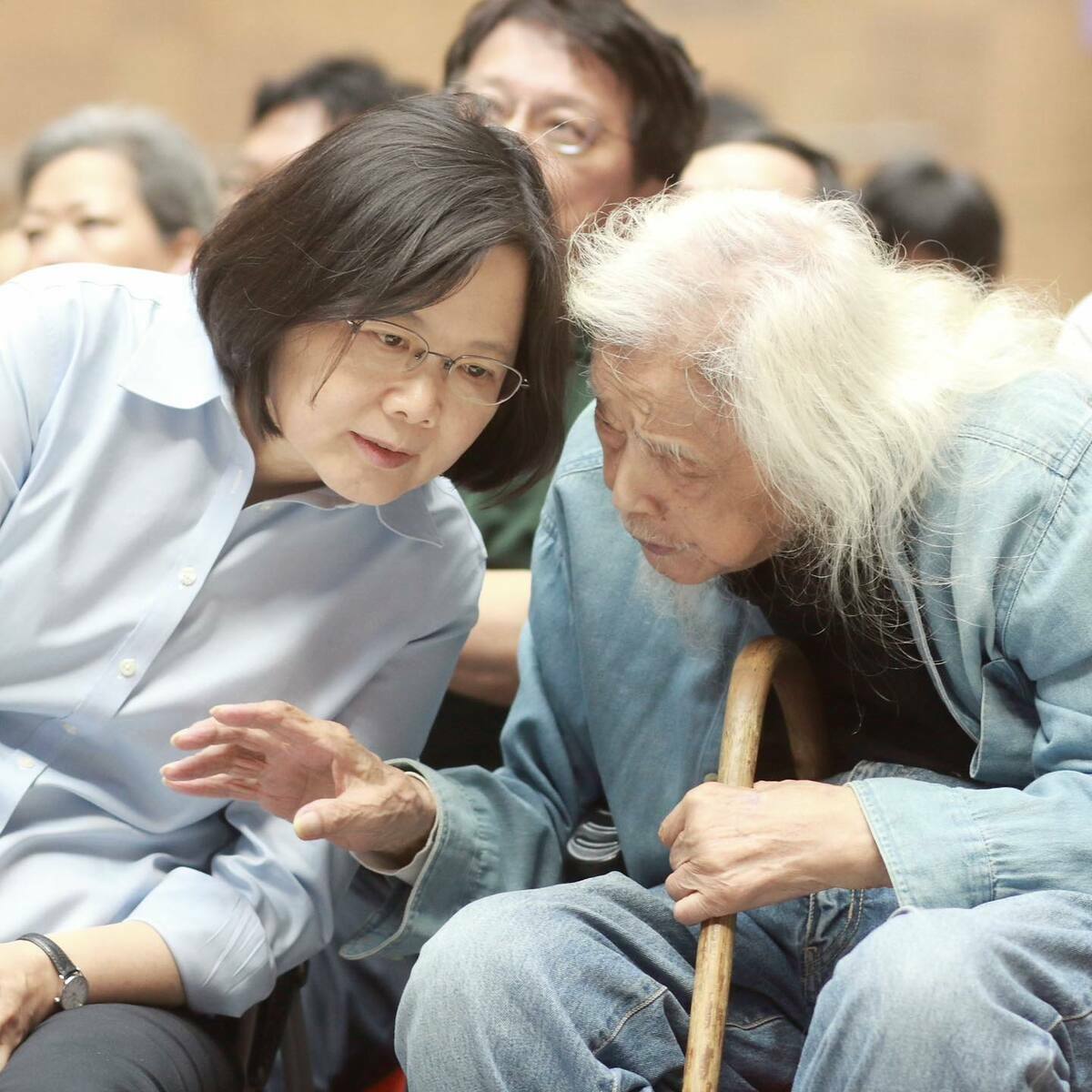前總統蔡英文和台獨建國運動先驅史明生前合影。 圖：擷自蔡英文臉書粉專