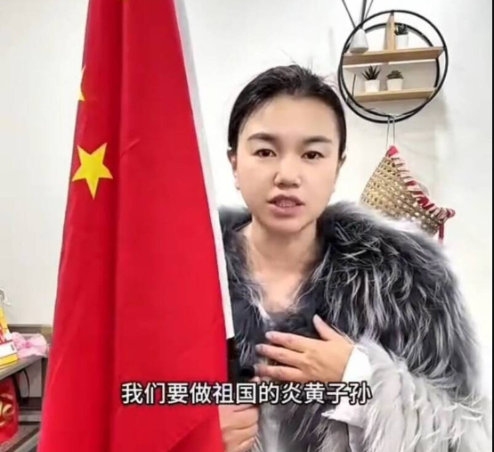 中配小微拍攝影片鼓吹武統、侵略言論，遭到移民署廢除依親居留許可。 圖：翻攝自抖音