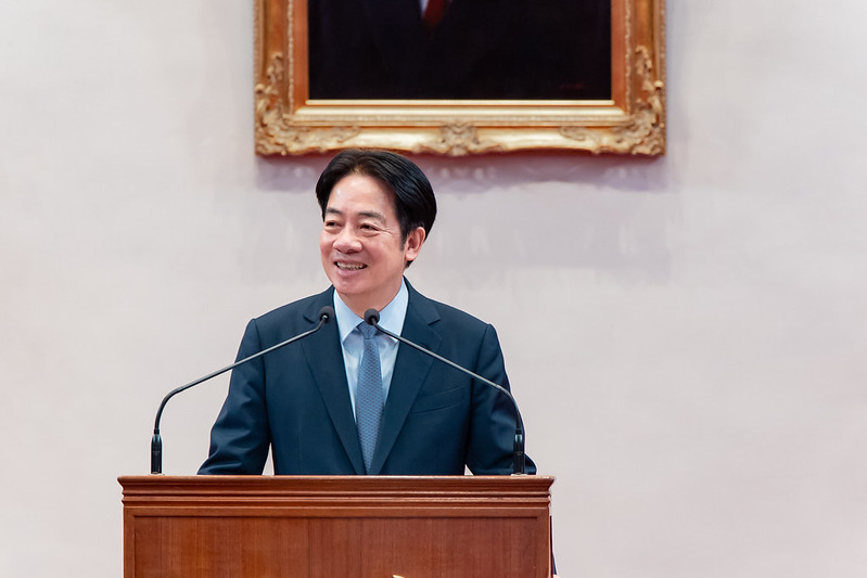賴清德總統今（1）日接見「第32屆亞洲台灣商會聯合總會」回國訪問團致詞。 圖：總統府/提供