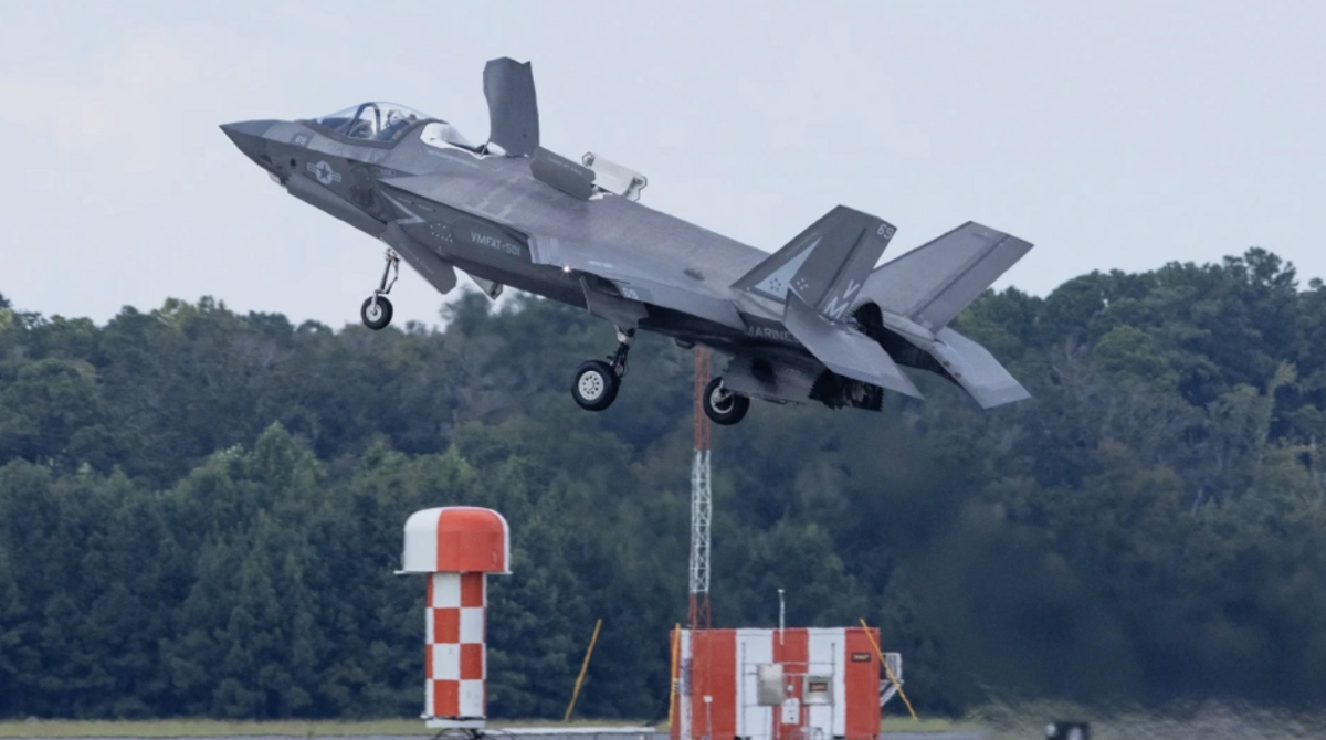美軍海軍陸戰隊 F-35B 戰機。 圖：翻攝陸網/觀察者網